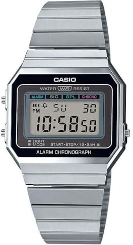 Casio Orologio Digitale Donna con Cinturino in Acciaio Inox