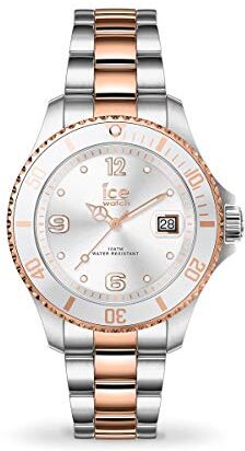 ICE Steel Silver Rose Gold Orologio Soldi da Donna con Cinturino in Metallo,  (Small)