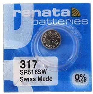 Renata 317 SR516SW Batteria per orologio Swiss Made 1,55 V, confezione da 10