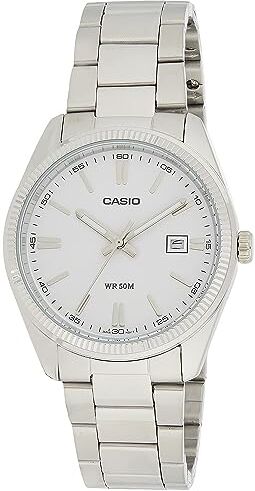 Casio MTP-1302D-7A2VDF A488 Orologio da polso per uomo, cinturino in acciaio inox, Argento