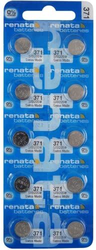 Renata 371 Set di 10 batterie da orologio