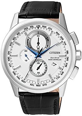 Citizen Orologio da polso da uomo radio Controlled Cronografo quarzo pelle AT8110 – 11 A