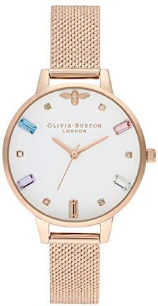 Burton Orologio Analogico al Quarzo da Donna con Cinturino in Acciaio Inossidabile Color Oro Rosa