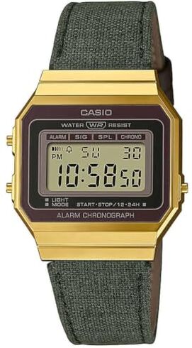 Casio VINTAGE RELOJ Digital  37MM Oro Y Verde