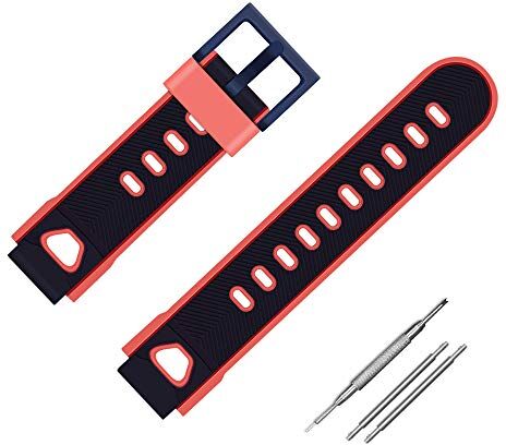 Coholl Cinturino di ricambio per smart watch per bambini, 16 mm, compatibile con Kidizoom DX2 PTHTECHUS CPROGRACE INIUPO 9Tong in silicone, regalo per ragazze e ragazzi, colore: blu con arancione