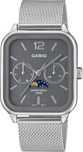 Casio Orologio Multi-quadrante al Quarzo Uomo con Cinturino in Acciaio Inossidabile