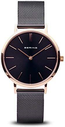 BERING Donna Analogico Quarzo Classic Orologio con Cinturino in Acciaio inossidabile Cinturino e Vetro zaffiro