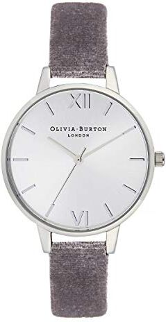 Burton Orologio Analogico al Quarzo da Donna Con Cinturino In Poliestere Grigio