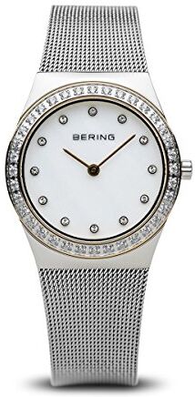 BERING Donna Analogico Quarzo Classic Orologio con Cinturino in Acciaio inossidabile Cinturino e Vetro zaffiro