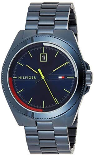 Tommy Hilfiger Orologio Analogico al Quarzo da Uomo con Cinturino in Acciaio Inossidabile Blu