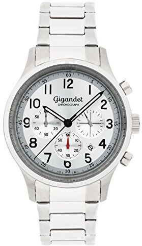 Gigandet Efficiency Orologio Uomo Cronografo Analogico Quarzo Argento