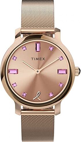 Timex Orologio Analogico al Quarzo Donna con Cinturino in Acciaio Inossidabile