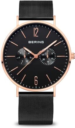 BERING Uomo Analogico Quarzo Classic Orologio con Cinturino in Acciaio inossidabile Cinturino e Vetro zaffiro