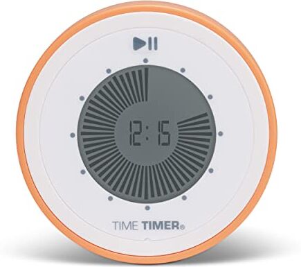 TIME TIMER Twist conto alla rovescia timer 90 minuti — per l'apprendimento in aula dei bambini, strumento di studio a casa, orologio da scrivania, timer per esercizi e cucina (Dreamsicle Orange)