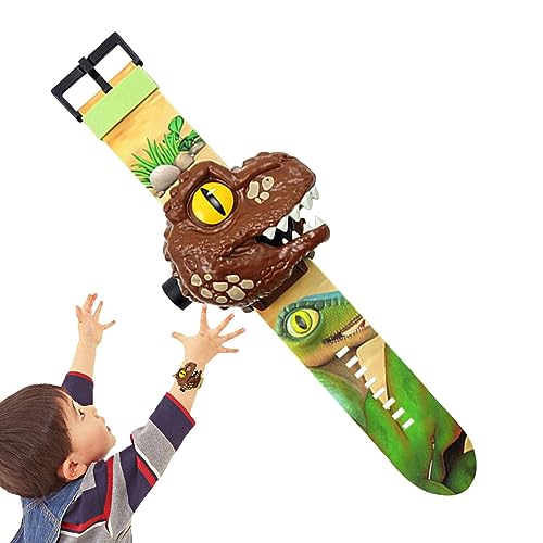 Ghjkldha Orologi elettronici di dinosauro   Orologio elettronico per bambini con dinosauro con 24 modelli,Modello animale Torcia Giocattoli educativi Regalo per bambini Bambino Ragazzi Compleanno