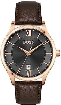 Boss Orologio Analogico al Quarzo da Uomo con Cinturino in Pelle Marrone