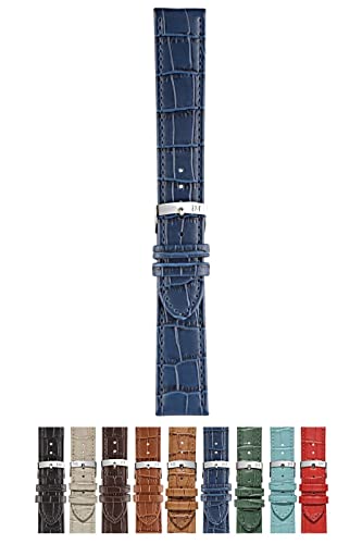 Morellato Cinturino Juke In Pelle Stampa Alligatore In 9 colori Assortiti (22, Blu)