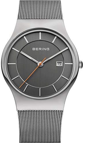 BERING Uomo Analogico Quarzo Classic Orologio con Cinturino in Acciaio inossidabile Cinturino e Vetro zaffiro