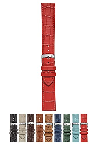 Morellato Cinturino Juke In Pelle Stampa Alligatore In 9 colori Assortiti (20, Rosso)