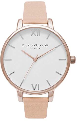 Burton Orologio Analogico al Quarzo da Donna con Cinturino in Pelle Beige