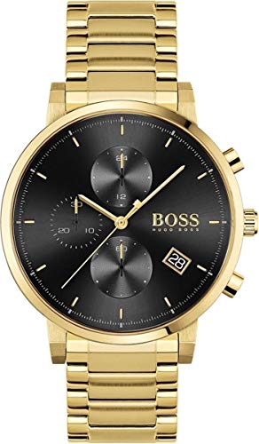 Boss Orologio con Cronografo al Quarzo da Uomo con Cinturino in Acciaio Inossidabile Dorato