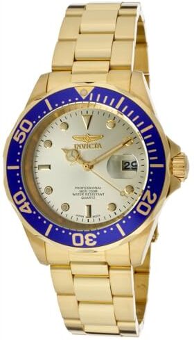 Invicta Pro Diver  Orologio Uomo Quarzo, Oro/Blu 40 mm