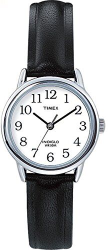 Timex Easy Reader T20441 Orologio da donna con cinturino in pelle nera da 25 mm