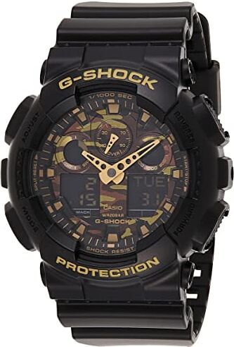 Casio G-SHOCK Orologio 20 BAR, Giallo/Nero, Analogico Digitale, Uomo,