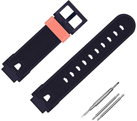 Coholl Cinturino di ricambio per smart watch per bambini, 16 mm, compatibile con Kidizoom DX2 PTHTECHUS CPROGRACE INIUPO 9 Tong in silicone, regalo per ragazze e ragazzi (blu-arancione)