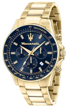 Maserati Orologio Uomo, Collezione SFIDA, in Acciaio, PVD Oro R8873640008