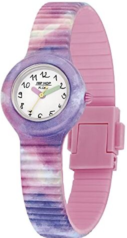 Hip Hop , Collezione KIDS FUN, Orologio Bambina con Cinturino in Silicone, Indici Colorati, Cassa 28 mm, Movimento al Quarzo, Resistente all'Acqua, Lunghezza Regolabile