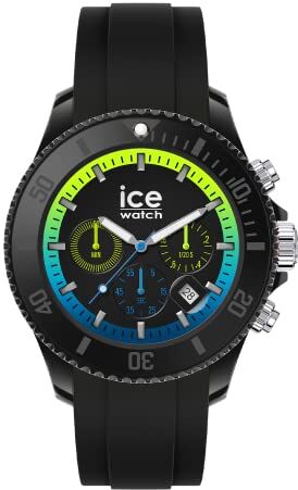 ICE chrono Black lime Orologio nero da Uomocon Cinturino in silicone Chrono  (Extra large)