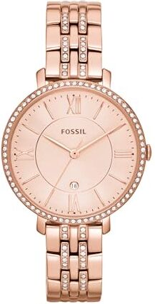 Fossil Orologio Jacqueline da donna, movimento al quarzo, cassa in acciaio inossidabile oro rosa 36 mm con bracciale in acciaio inossidabile,