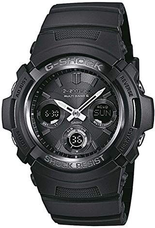 Casio G-SHOCK Orologio 20 BAR, Nero, con Ricezione Segnale Radio e Funzione Solare, Analogico Digitale, Uomo,