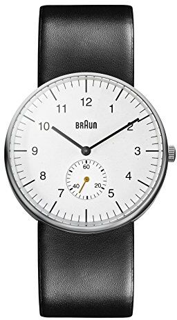 Braun Orologio Cronografo al Quarzo Uomo con Cinturino in Pelle