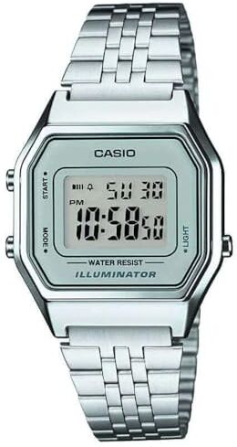 Casio Orologio Digitale Donna con Cinturino in Acciaio Inox LA680WEA-7EF