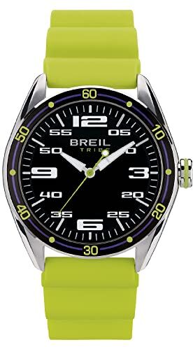 Breil Orologio UOMO SCORE quadrante MONO-COLORE NERO movimento CHRONO QUARZO e CINTURINO SILICONE ARANCIONE EW0636 IT ONE SIZE