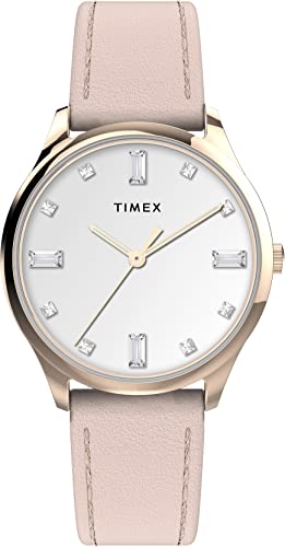 Timex Main Street, Orologio da Donna con Cinturino in Pelle, 32 mm, TW2V76600