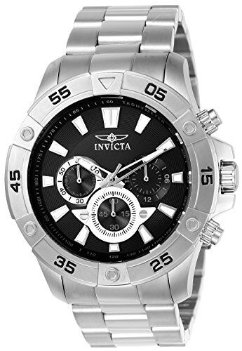 Invicta Pro Diver Orologio da Uomo acciaio inossidabile Quarzo quadrante nero