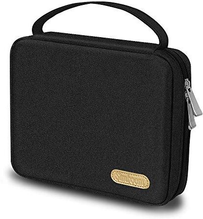 SIMBOOM Organizer per Cinturini, Espandibile Cinturino Smartwatch Borsa Impermeabile Nylon Custodia Organizer per Cinturini Contiene 20 Cinturino Borsa per Cinturini Orologio, Nero