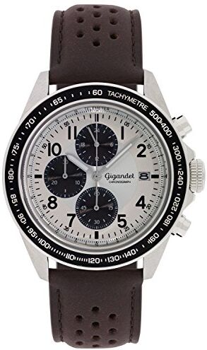 Gigandet Racetrack Orologio Uomo Cronografo Analogico Quarzo Marrone Nero