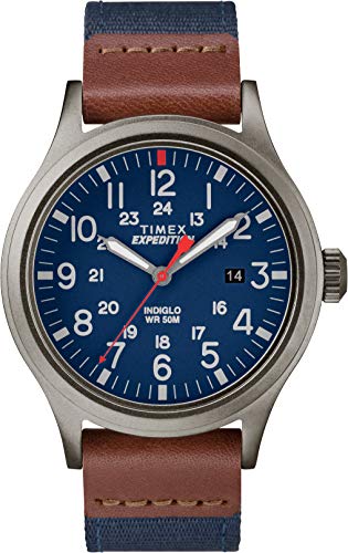 Timex Orologio Analogico al Quarzo Uomo con Cinturino in Tessile