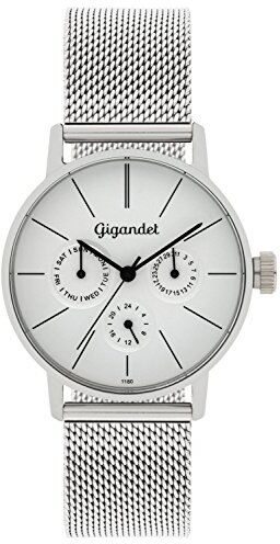 Gigandet Minimalism Orologio Donna Orologio Multifunzione Analogico Quartz Argento