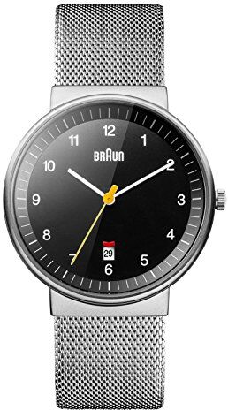 Braun Orologio da Polso Analogico Quarzo Unisex con Cinturino in Acciaio Inossidabile