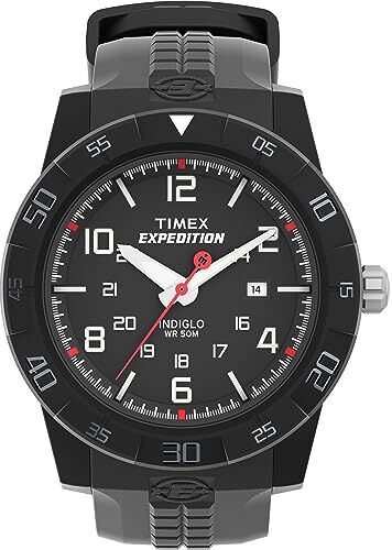 Timex Orologio Analogico al Quarzo Uomo con Cinturino in Plastica o caucciù T49831