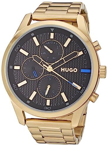 HUGO Orologio Analogico Quarzo Uomini con Cinturino in Acciaio Inox