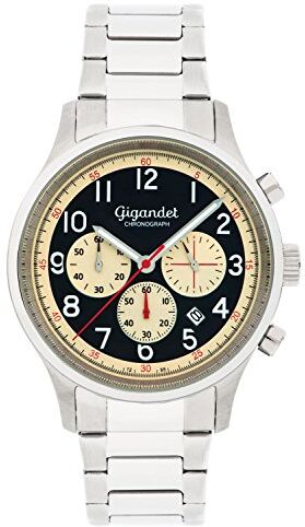 Gigandet Efficiency Orologio Uomo Cronografo Analogico Quarzo Argento Beige