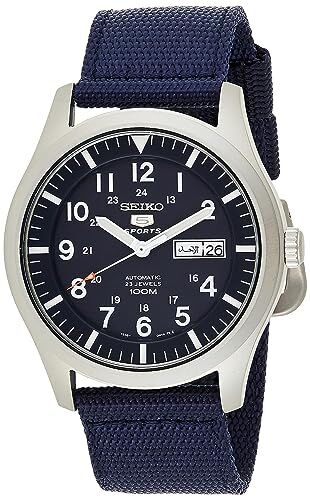 Seiko Orologio Analogico Automatico Uomo con Cinturino in Nylon