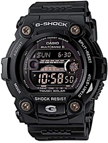 Casio G-SHOCK Orologio 20 BAR, Nero, con Ricezione Segnale Radio e Funzione Solare, Digitale, Uomo, GW-7900B-1ER