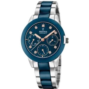 Festina Orologio Donna Analogico in Acciaio Inossidabile 316L Blu Movimento al Quarzo Multifunzione Vetro Zaffiro ad Alta Resistenza Resistente all’Acqua 5 ATM Calendario Festina Orologio Donna Analogico in Acciaio Inossidabile 316L Blu Movimento al Quarzo Multifunzione Vetro Zaffiro ad Alta Resistenza Resistente all’Acqua 5 ATM Calendario